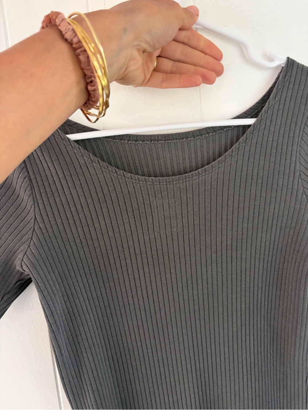 NSF ribbed gray dress small - Picture 5 of 6